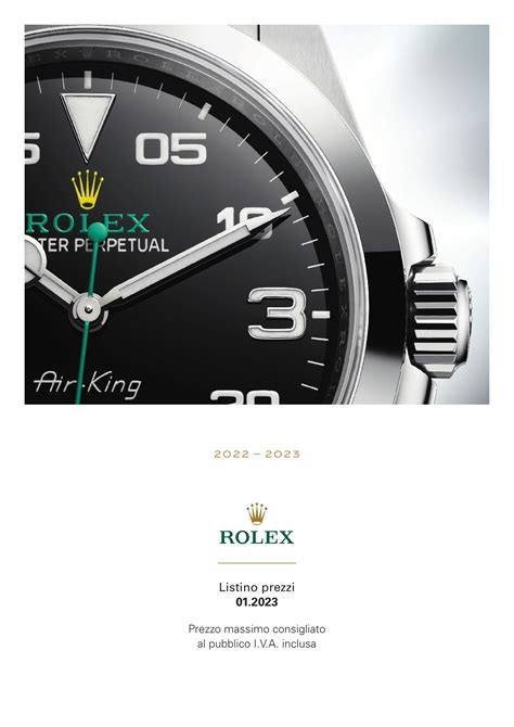 listino rolex 2023